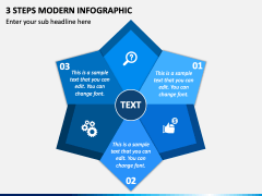 3 Steps Modern Infographic PPT Slide 2