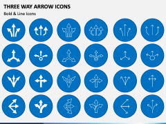 Three Way Arrow Icons PPT Slide 2