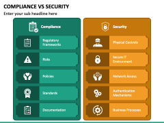 Compliance Vs Security Multicolor Slide 1