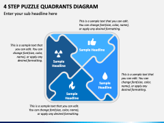4 Step Puzzle Quadrants Diagram PPT Slide 2