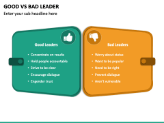 Good Vs Bad Leader PowerPoint Template - PPT Slides