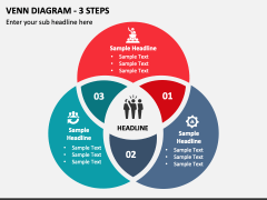 Venn Diagram - 3 Steps PPT Slide 1
