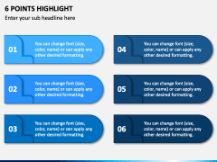 6 Points Highlight PPT Slide 2
