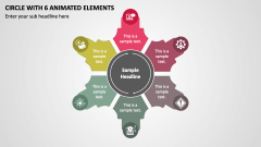 Circle with 6 Animated Elements PPT Slide 1