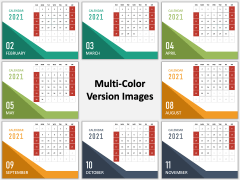 Calendar 2021 Type 5 PPT Multicolor