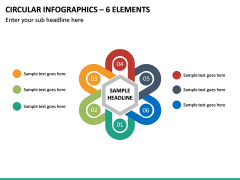 Circular Infographics – 6 Elements PPT Slide 2