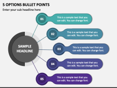 5 Options Bullet Points PPT Slide 1