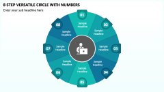 8 Step Versatile Circle with Numbers PPT Slide 1