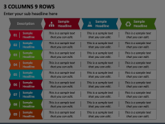 3 Columns 9 Rows Animated Presentation - SketchBubble