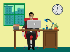 Person With Documents on Desk PPT Slide 8