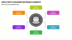 Circle with 6 Rounded Rectangle Elements PPT Slide 1