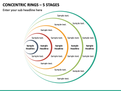 Concentric Rings - 5 Stages PPT Slide 2