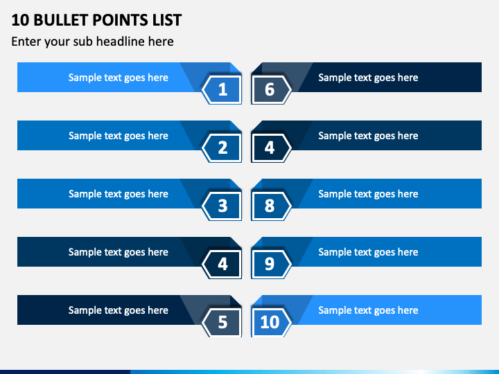 10 Bullet Points List - Free PPT Slide 1