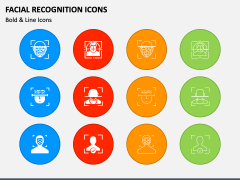 Facial Recognition Icons PPT Slide 1