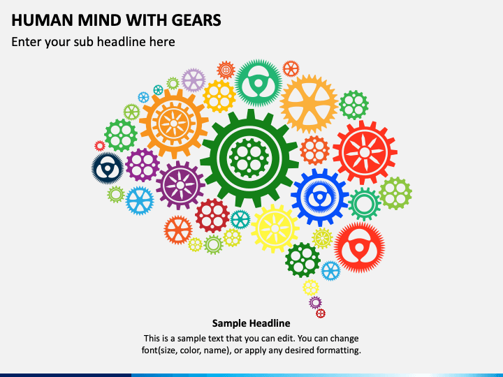 Human Mind with Gears PPT Slide 1