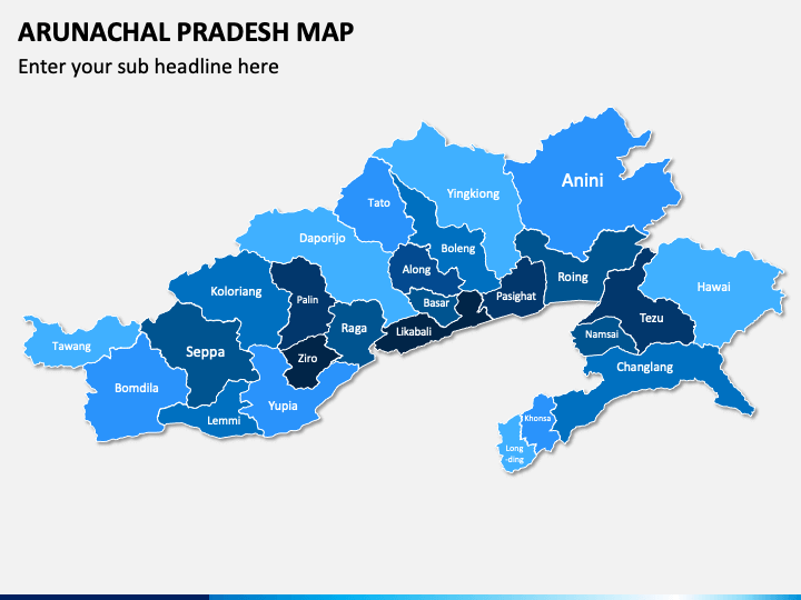 Arunachal Pradesh Map PPT Slide 2