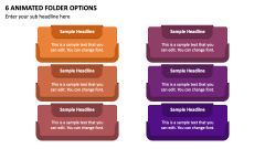 6 Animated Folder Options PPT Slide 1