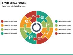 8 Part Circle Puzzle PPT Slide 2