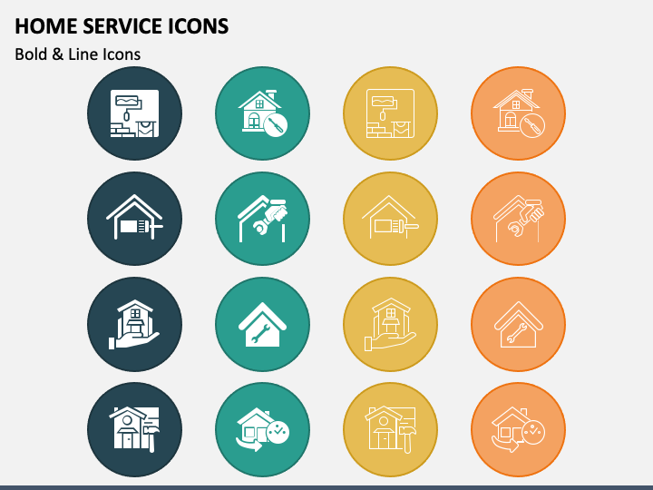 Home Service Icons PPT Slide 1