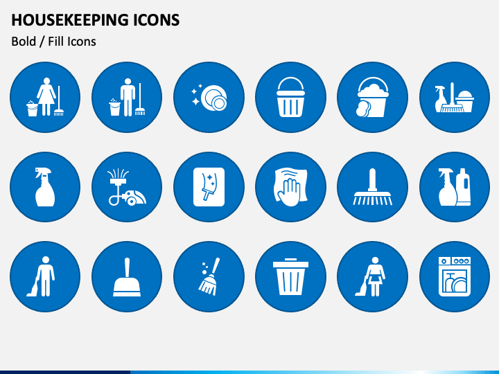 Housekeeping Icons PowerPoint Slide 1