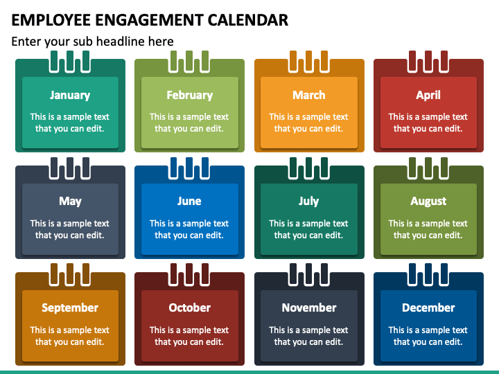 Employee Engagement Calendar PowerPoint Template PPT Slides