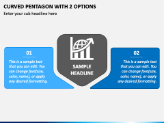 Curved Pentagon with 2 Options PPT Slide 2