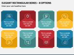 Elegant Rectangular Boxes - 8 Options PPT Slide 1