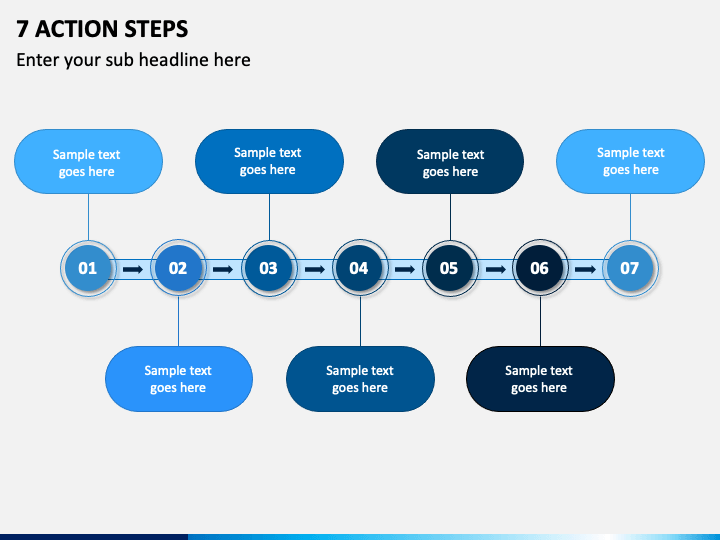 7 Action Steps PPT Slide 1