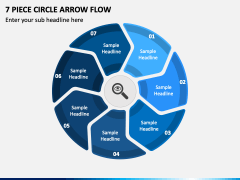 7 Piece Circle Arrow Flow PPT Slide 1