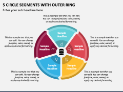 5 Circle Segments with Outer Ring PPT Slide 2