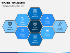 9 Point Honeycomb PPT Slide 1