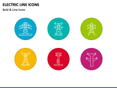 Electric Line Icons PPT Slide 1