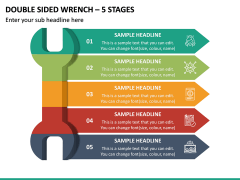 Double Sided Wrench - 5 Stages PPT Slide 2