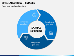 Circular Arrow - 3 Stages PPT Slide 1