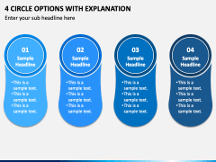 4 Circle Options with Explanation PPT Slide 2