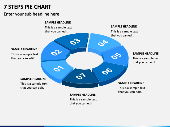 7 Steps Pie Chart PPT Slide 1
