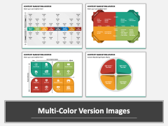 Content Marketing Matrix PPT Multicolor Combined