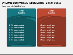 Dynamic Comparison Infographic - 2 Text Boxes PPT Slide 1