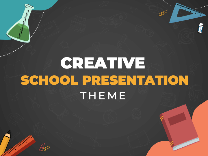 Creative School Presentation PPT Slide 1