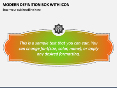 Modern Definition Box with Icon PPT Slide 1