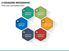 Free 6 Hexagons Infographic for PowerPoint and Google Slides