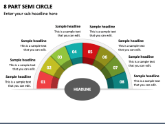 8 Part Semi Circle PPT Slide 1