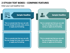 2 Stylish Text Boxes - Compare Features PPT Slide 2