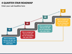 4 Quarter Stair Roadmap PPT Slide 1
