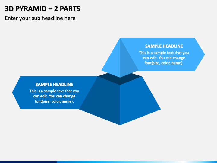 3d Pyramid - 2 Parts PPT Slide 1