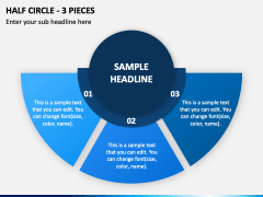Half Circle - 3 Pieces PPT Slide 2