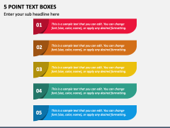 5 Point Text Boxes PPT Slide 2