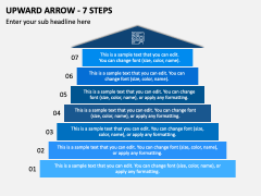 Upward Arrow - 7 Steps PPT Slide 2