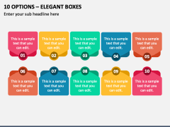 10 Options - Elegant Boxes PPT Slide 1