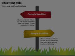 Directions Pole Animated Presentation - SketchBubble